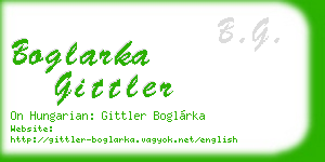 boglarka gittler business card